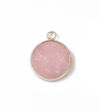 pendentif cercle en pierre serti