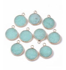 pendentif cercle en pierre serti