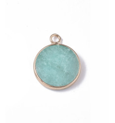 pendentif cercle en pierre serti