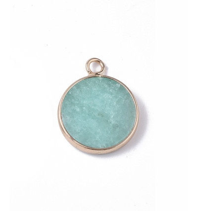 pendentif cercle en pierre serti