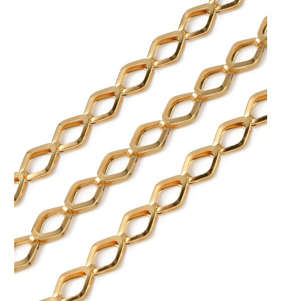 Chaine maillons plats losanges (10cm)