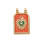 Pendentif plaque "coeur vert/orange"