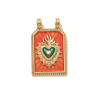 Pendentif oeil articulé + zircon vert