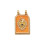 Pendentif plaque "coeur orange/jaune"