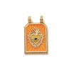 Pendentif oeil articulé + zircon vert