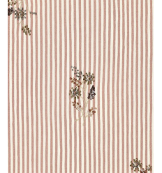 Tissu Crinkle Celine brodé à rayure