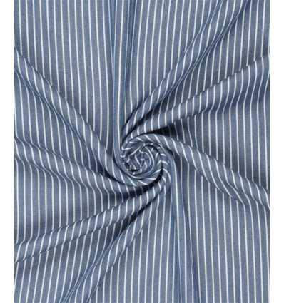 Lyocell rayée bleu jeans