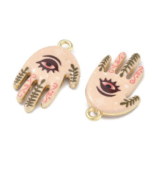 Pendentif main métal imprimé