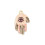 Pendentif main métal imprimé