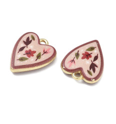 Pendentif coeur métal imprimé