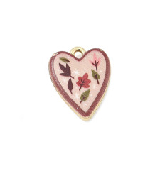 Pendentif coeur métal imprimé