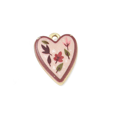 Pendentif coeur métal imprimé