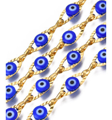 10m - Bobine chaine oeil protecteur bleu
