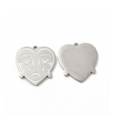 Pendentif coeur visage qui pleure