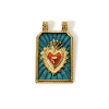 Pendentif oeil articulé + zircon vert
