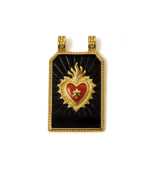 Pendentif plaque "coeur" acier inox