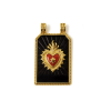 Pendentif plaque "coeur" acier inox
