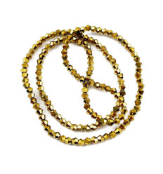 3x2.5mm - Chapelet perle toupie en verre à facettes