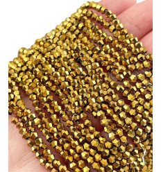 3x2.5mm - Chapelet perle toupie en verre à facettes