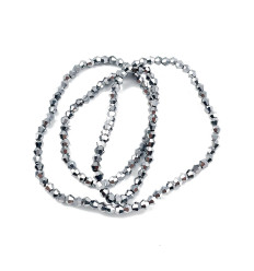 3x2.5mm - Chapelet perle toupie en verre à facettes