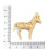 Pendentif zebre en acier