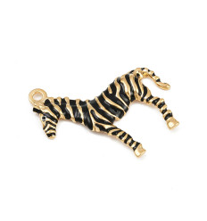 Pendentif zebre en acier