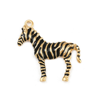 Pendentif zebre en acier