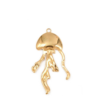 Pendentif grande méduse en acier