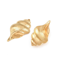 Pendentif grande coquillage en acier