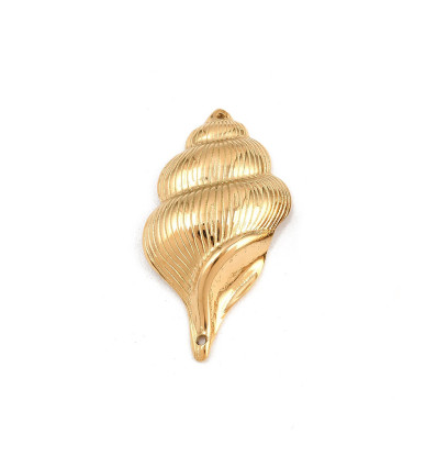 Pendentif grande coquillage en acier