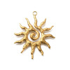Pendentif oeil articulé + zircon vert