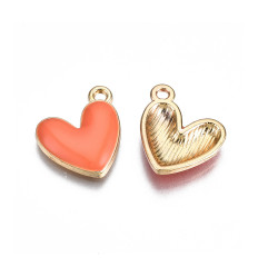 Pendentif coeur émaillée
