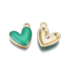 Pendentif coeur émaillée