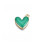 Pendentif coeur émaillée