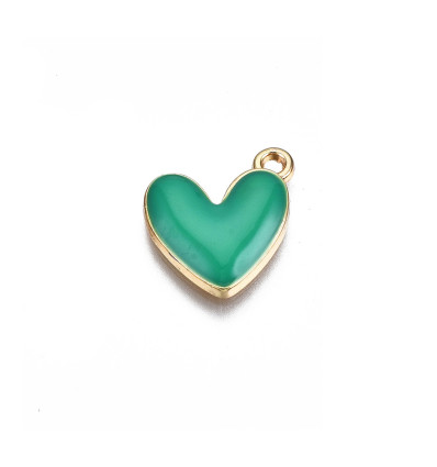 Pendentif coeur émaillée
