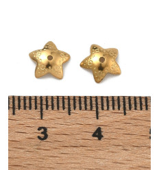 6x5.5mm - capuchons de perles étoiles (2pcs)