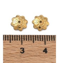 7.5x7.5mm - capuchons de perles fleurs (2pcs)