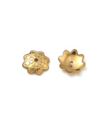 7.5x7.5mm - capuchons de perles fleurs (2pcs)