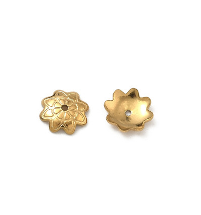 7.5x7.5mm - capuchons de perles fleurs (2pcs)