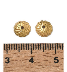 7x7mm - capuchons de perles coupelles (2pcs)
