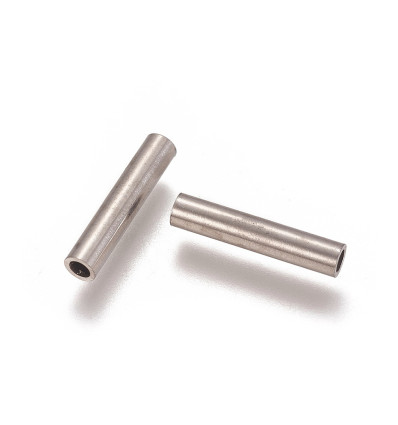 15x3mm - perle intercalaire tube lisse (1pc)