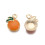 Pendentif orange plate émaillée