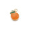 Pendentif orange plate émaillée