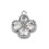 Pendentif trèfle + zircon