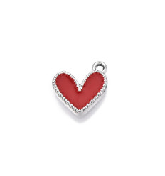Pendentif petit coeur émaillée