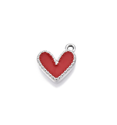 Pendentif petit coeur émaillée