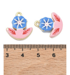 Pendentif fleur métal imprimé