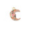 Pendentif lune métal imprimé