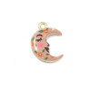 Pendentif oeil articulé + zircon vert