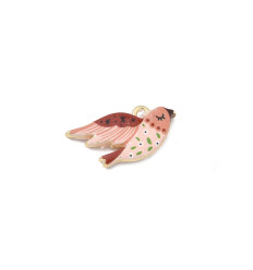 Pendentif oiseau métal imprimé